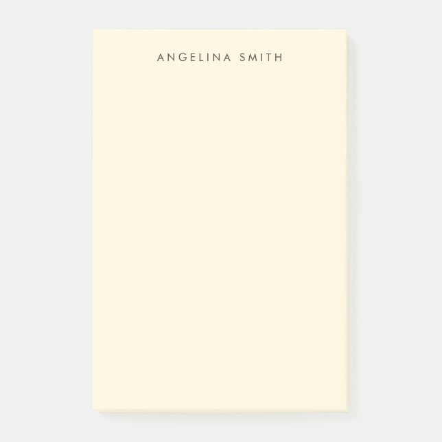 Moderne minimalistische einfache Maisseidenfarbe Post-it Klebezettel (Vorderseite)