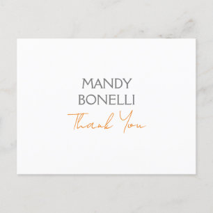 Moderne minimalistische einfache personalisierte D Postkarte