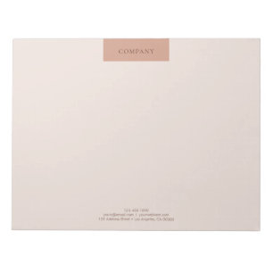 Moderne Minimalistische einfache Plan-Typografie Notizblock