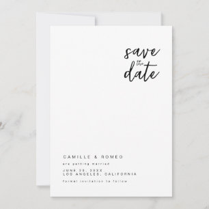 Moderne Minimalistische, einfache Save the Date Ei