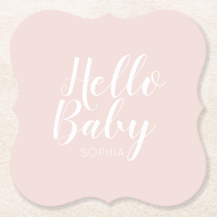 moderne minimalistische einfache süße Babyparty Untersetzer