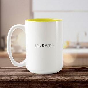 Moderne Minimalistische Einfache Typografie Erstel Zweifarbige Tasse