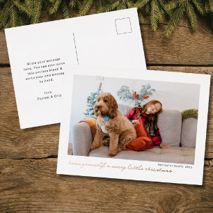 moderne minimalistische einfache Weihnachtsfolie F Folien Feiertagspostkarte