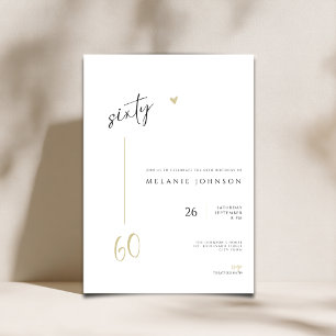 Moderne Minimalistische Einladung zum 60. Geburtst