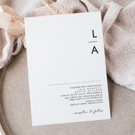 Moderne Minimalistische Einladung zur Hochzeit