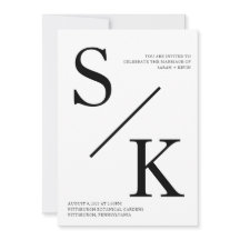 Moderne minimalistische Einladung zur Hochzeit