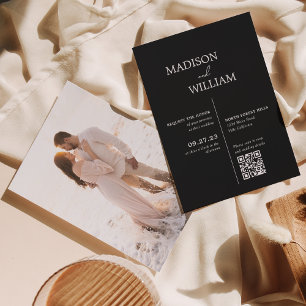 Moderne Minimalistische Einladung zur Schwarzen Ho