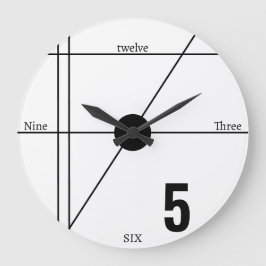 Moderne Minimalistische, einzigartige mathematisch Große Wanduhr