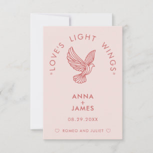 Moderne Minimalistische Elegant-Romeo und Julia-Ho Dankeskarte