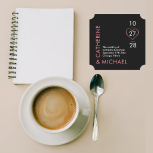 Moderne Minimalistische Elegant Schwarz und Rosa Untersetzer