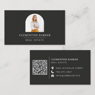 Moderne minimalistische elegante beige einfache Bo Visitenkarte