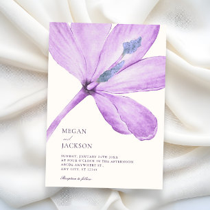 Moderne minimalistische elegante Blumenblatt-Hochz Einladung
