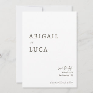 Moderne Minimalistische Elegante Caligraphy Save t Einladung