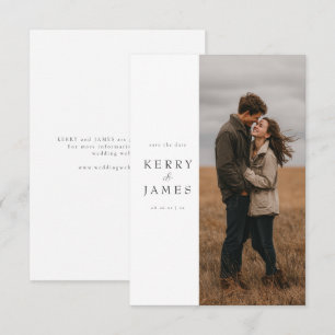 Moderne Minimalistische Elegante Doppelseitige Hoc Save The Date