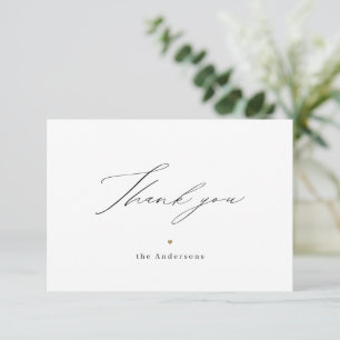 Moderne minimalistische elegante Drehbuch danke