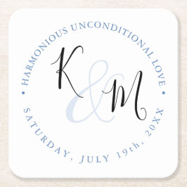 Moderne Minimalistische 🤵 Elegante Einfache Hochz Rechteckiger Pappuntersetzer