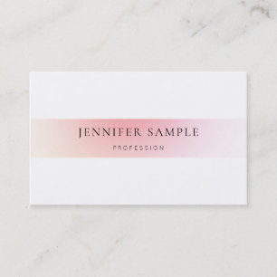 Moderne minimalistische elegante einfache rosa pro visitenkarte