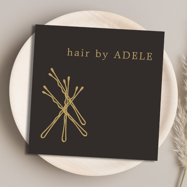 Moderne Minimalistische Elegante Haarstylistin Quadratische Visitenkarte (Von Creator hochgeladen)