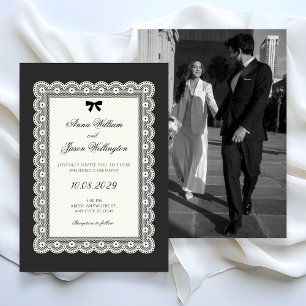 Moderne minimalistische elegante Hochzeit Einladung