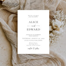 Moderne Minimalistische Elegante Hochzeitskarten