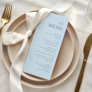 Moderne minimalistische elegante Hochzeitsmenükart Menükarte
