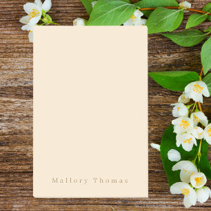 Moderne Minimalistische Elegante Ivory & Gold Post-it Klebezettel