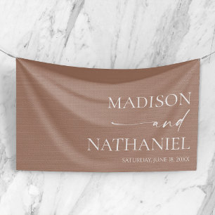 Moderne Minimalistische Elegante Mocha-Mousse-Hoch Banner