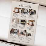 Moderne Minimalistische, elegante Produktlinie in<br><div class="desc">Zeigen Sie Ihr Angebot mit unserem schön gestalteten Produktblatt. Dieses Template zeichnet sich durch ein sauberes und modernes Layout aus, das Platz für Produktbilder und Beschreibungen bietet und es den Kunden so leicht macht, Ihren Bereich auf einen Blick zu sehen. Ideal, um als stilvolle Übersicht Ihres Katalogs oder zur Abgabe...</div>
