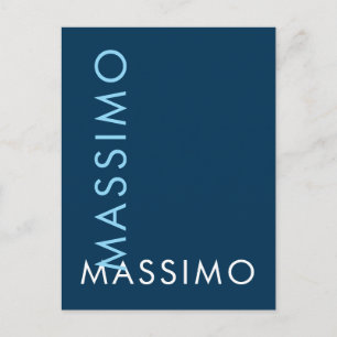 Moderne minimalistische elegante schlichte preußis postkarte