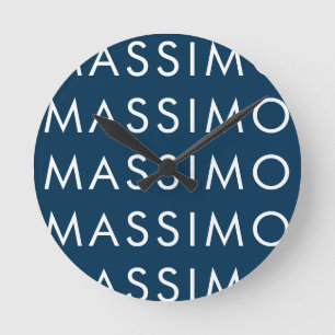 Moderne minimalistische elegante schlichte preußis runde wanduhr