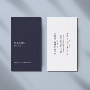 Moderne Minimalistische Elegante Texturierte Blaue Visitenkarte