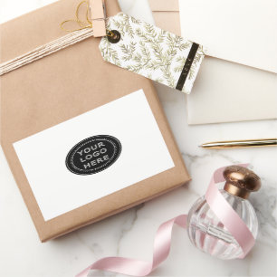 Moderne, Minimalistische, elegante und bearbeitbar Rechteckiger Aufkleber