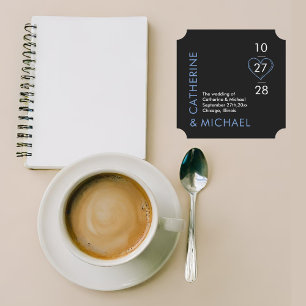 Moderne Minimalistische Eleganto Black and Blue Untersetzer