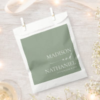 Moderne Minimalistische Elegantsage Grüne Hochzeit