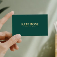 Moderne Minimalistische Emerald Green Business Car