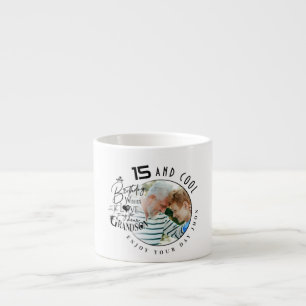 Moderne minimalistische Enkel-Geburtstagsgruß Espressotasse