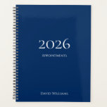Moderne Minimalistische Ernennung 2024 Navy Blue E Planer<br><div class="desc">2024 Moderner Navy Blue und White Termin Planer mit einem einfachen Design. Mit minimalistischer weißer Typografie-Schrift können Sie Ihre eigenen Informationen hinzufügen. Ein beruflicher Veranstalter,  der Sie auf dem richtigen Weg behalte.</div>