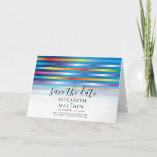 Moderne minimalistische farbenfrohe Gradienten-Des Einladung