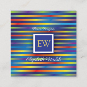 Moderne minimalistische farbenfrohe Gradienten-Neu Quadratische Visitenkarte