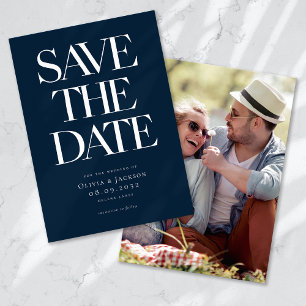 Moderne Minimalistische, fette Typografie Foto Wed Save The Date