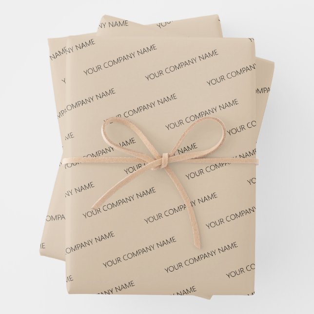 Moderne Minimalistische Firmennamensverpackung Geschenkpapier Set (Beispiel)