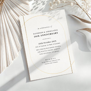 MODERNE MINIMALISTISCHE Firmenveranstaltung gold w Einladung