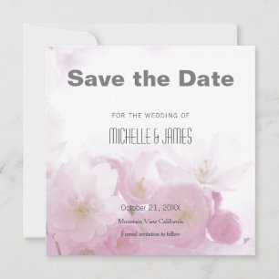 Moderne minimalistische florale Hochzeitsprofis Save The Date