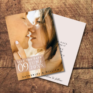 Moderne, minimalistische Foto-basierte Save-the-Da Save The Date