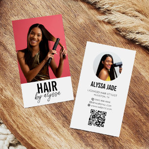 Moderne minimalistische Foto Bild QR Code benutzer Visitenkarte