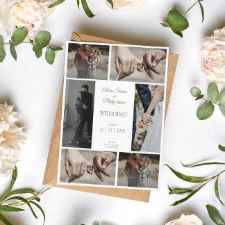 Moderne, minimalistische Foto-Collage Einladung