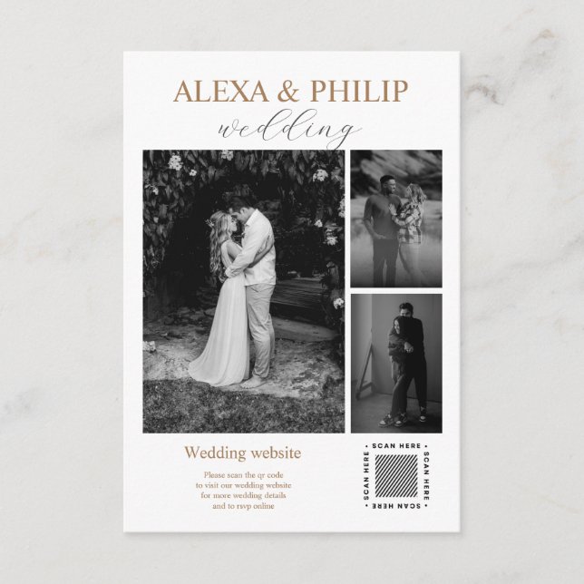 Moderne Minimalistische Foto Collage Enclosure Car Begleitkarte (Vorderseite)