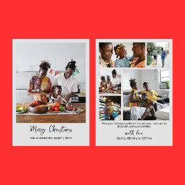 Moderne Minimalistische Foto Collage Ferienkarte Feiertagskarte