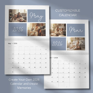 Moderne minimalistische Foto-Designs nach Maß Kalender