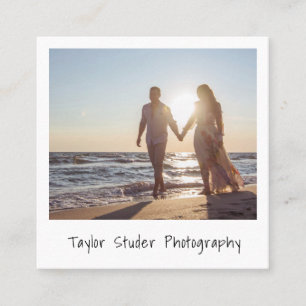 Moderne Minimalistische Foto-Fotografie Quadratische Visitenkarte